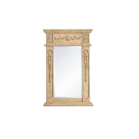 Elegant Decor Wood Frame Mirror 18 Inch X 28 Inch In Antique Beige VM11828AB